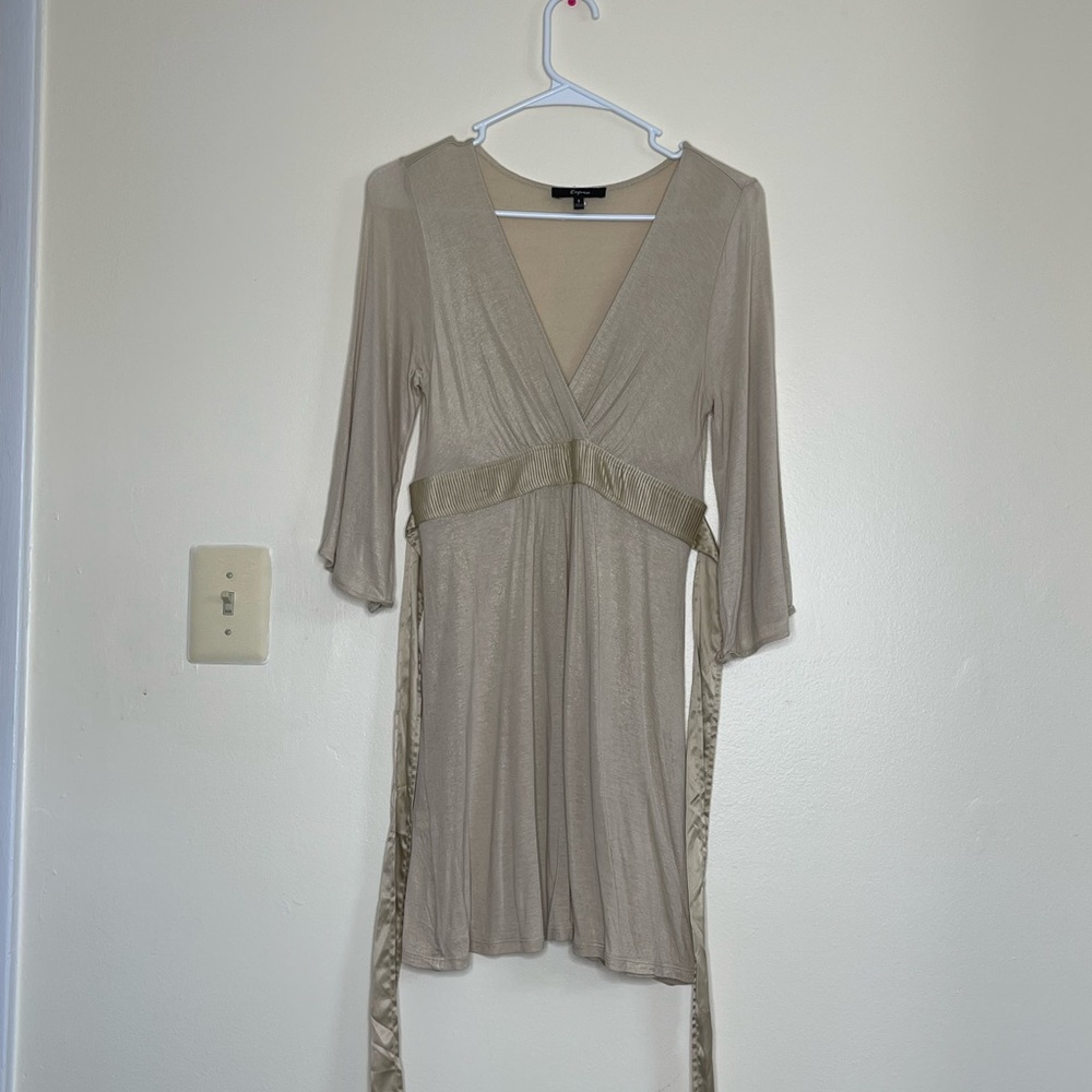 Gold womens dress from Express